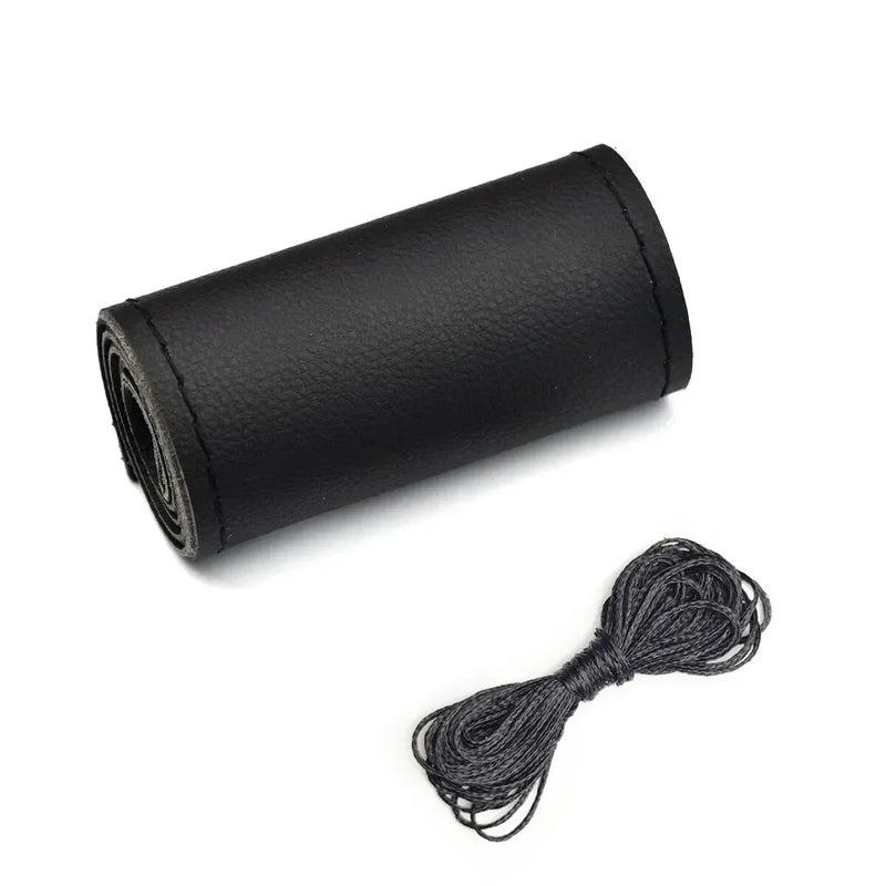 Transforme Seu Volante com Estilo e Segurança: Capa de Couro DIY Costurável Antiderrapante e Respirável – Ideal para Volantes de 38cm!