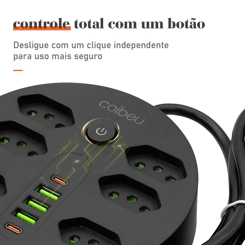 Mais Que Uma Extensão: A Solução Elétrica Completa com Filtro, USB e Alcance Extra!