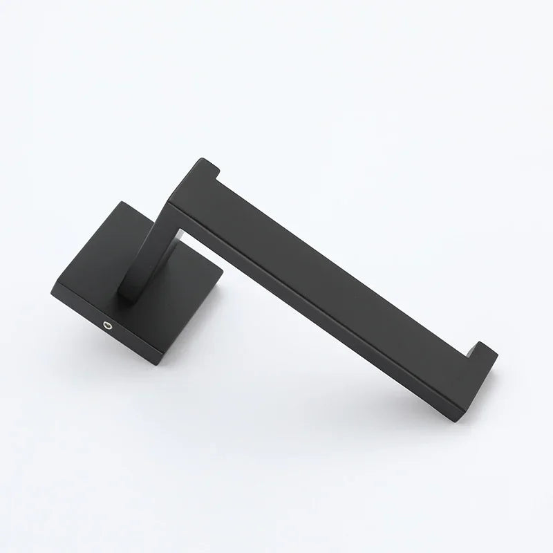 Upgrade Sofisticado no Seu Banheiro: Kit de Acessórios em Aço Inoxidável Preto Fosco com Toalheiro, Suporte de Papel, Ganchos e Mais!