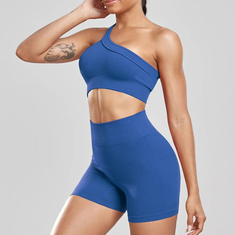 Conjunto Feminino Fitness com Shorts de Cintura Alta – Elasticidade, Estilo e Conforto para Treinos e Vida Casual!