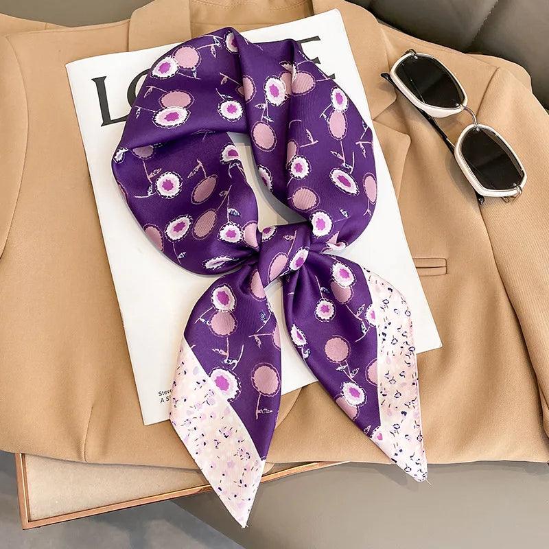 Lenço de Cetim Elegante 70x70cm – A Tendência Luxuosa para Mulheres Sofisticadas!