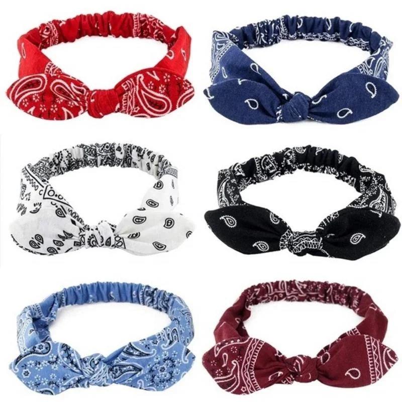 Faixas de Cabelo Femininas Vintage – Bandanas Estilo Nó Cruzado, Macias e Elásticas para Looks Cheios de Charme