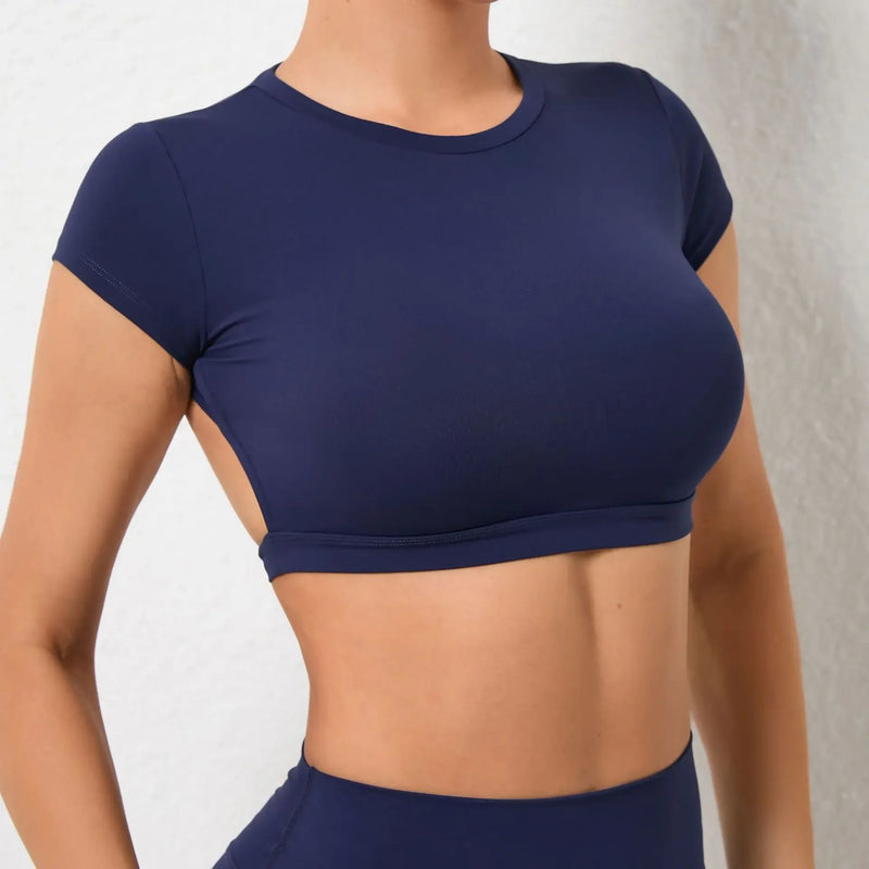 Top Fitness Feminino: Respirável, Estiloso e Aberto nas Costas – Liberdade Total para Seus Treinos!