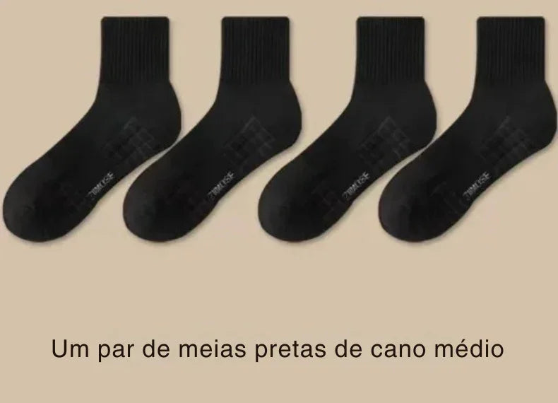 Conforto Extremo nos Pés: Meias Masculinas Grossas com Algodão Desodorizante e Forro Aveludado – Perfeitas para Esporte e Inverno!