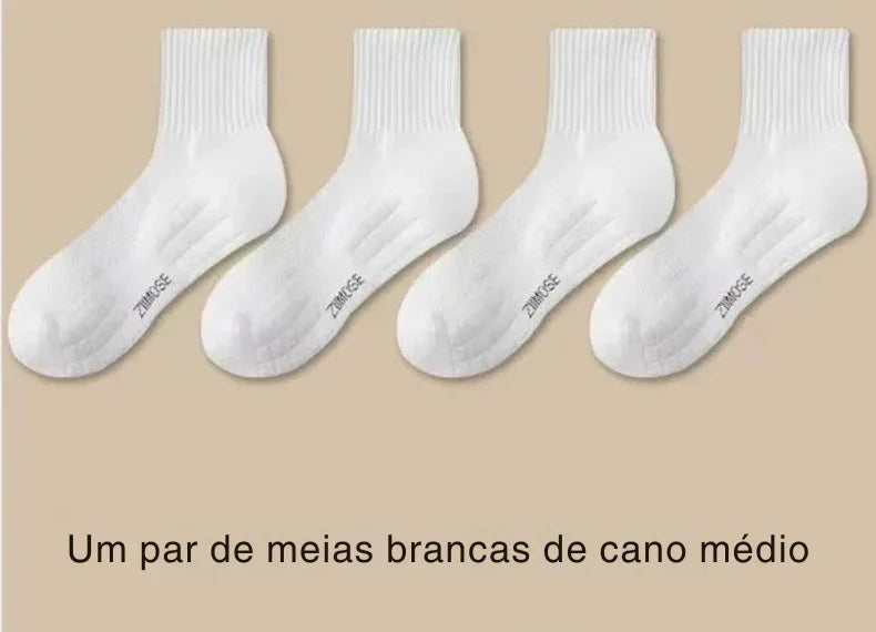 Conforto Extremo nos Pés: Meias Masculinas Grossas com Algodão Desodorizante e Forro Aveludado – Perfeitas para Esporte e Inverno!