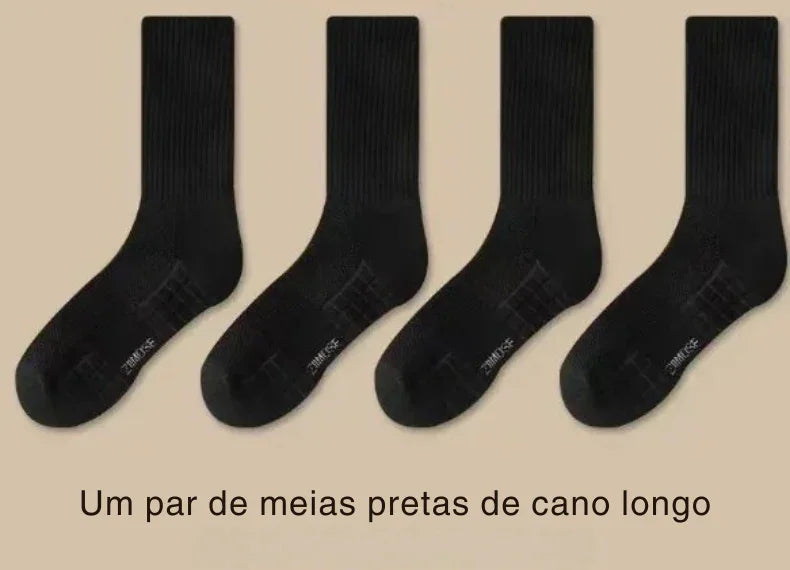Conforto Extremo nos Pés: Meias Masculinas Grossas com Algodão Desodorizante e Forro Aveludado – Perfeitas para Esporte e Inverno!