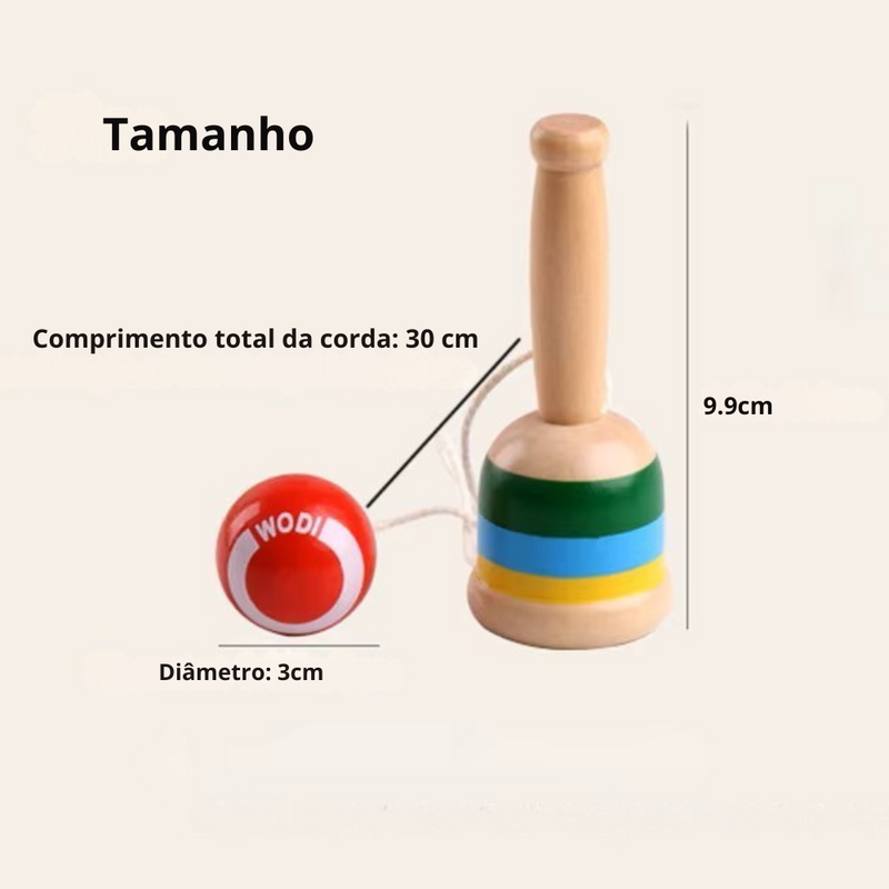 Copo de Madeira Educacional – O Jogo Tradicional que Desafia a Coordenação, Exercita o Cérebro e Diverte Crianças por Horas!