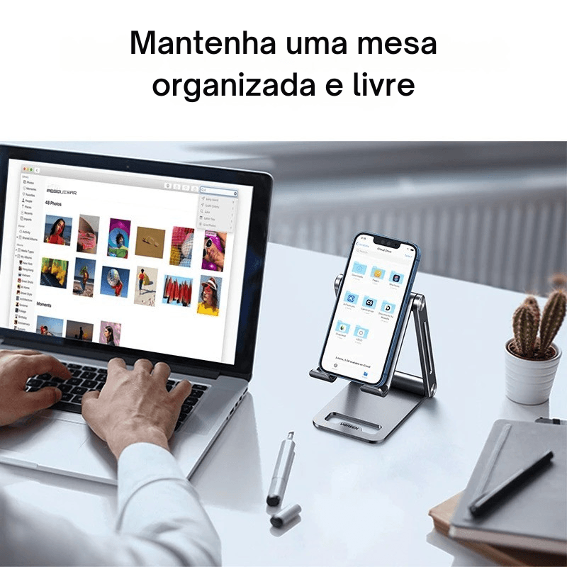 Suporte UGREEN Alumínio Reforçado para Celular e Tablet – Universal e Estável
