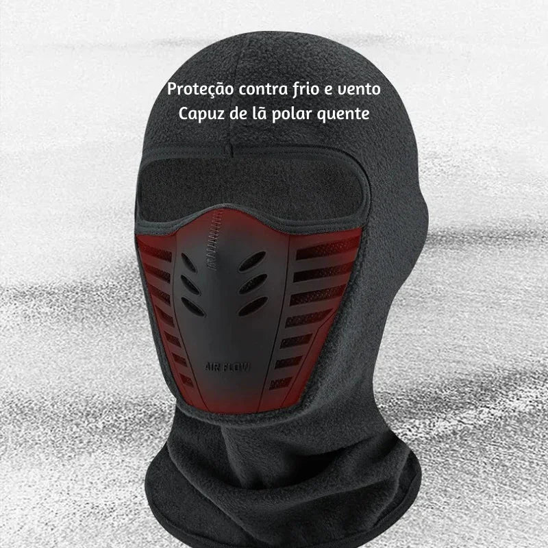 Balaclava Térmica de Lã – Proteção Total Contra Frio, Vento e Poeira para Motociclismo, Esqui e Aventuras de Inverno
