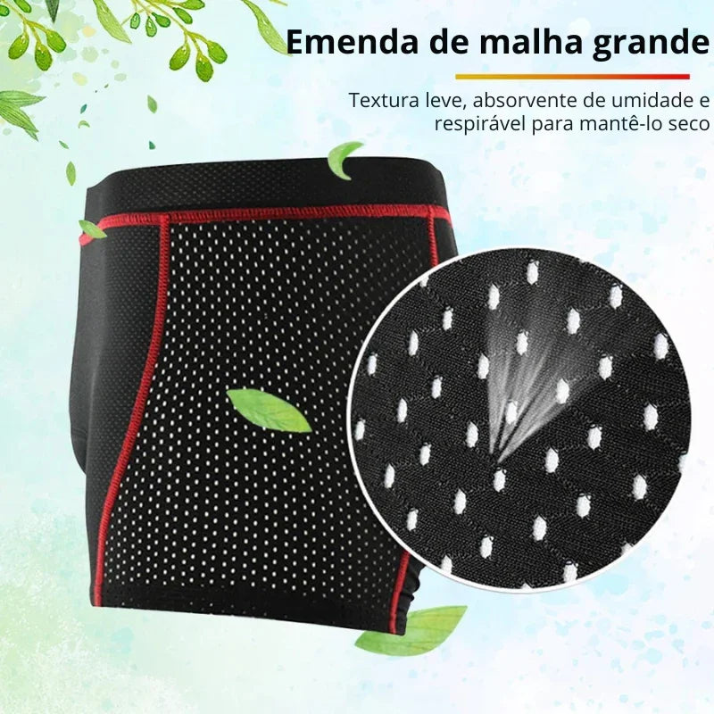 Conforto Extremo Sobre Duas Rodas – Shorts de Ciclismo com Almofada 5D em Gel, Respiráveis e Antichoque para Pedaladas Sem Limites!