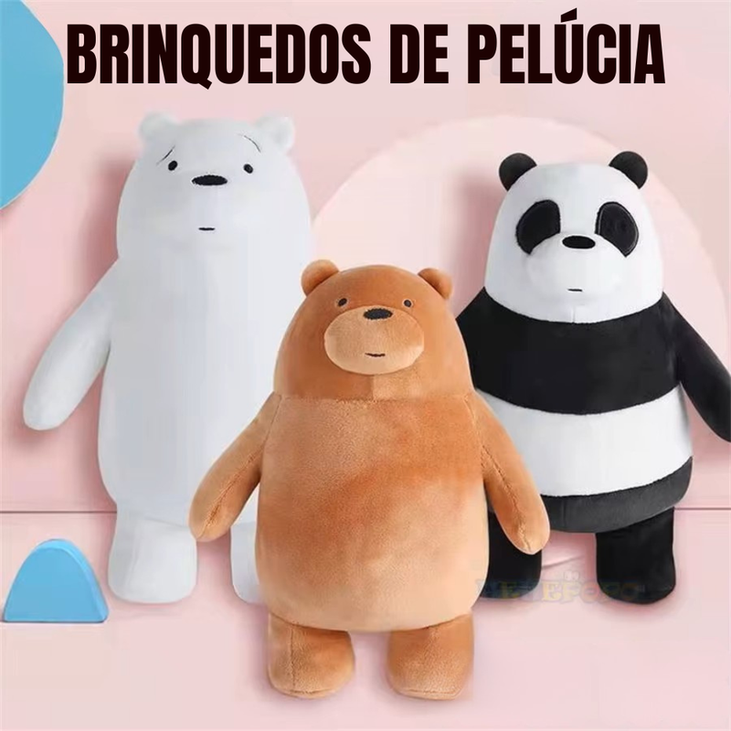 Leve para casa os ursos mais adoráveis dos desenhos animados — Urso Pardo, Panda e Urso Polar!