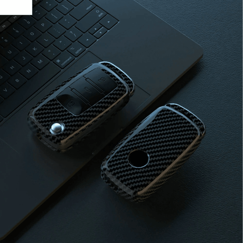 Capa de Chave com Acabamento Premium em Fibra de Carbono – O Detalhe Que Faltava no Seu Volkswagen!