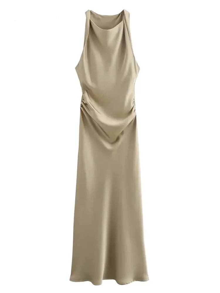Vestidos Longos de Cetim Femininos – Elegância Atemporal para Noites de Festa, Verão Sensual e Sofisticado