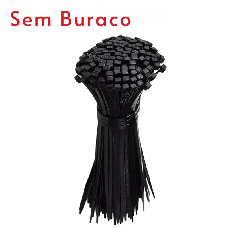 Organização Inteligente em Cada Fio: Abraçadeiras de Nylon com Furo para Parafuso – Fixação Rápida e Segura para Seus Cabos!