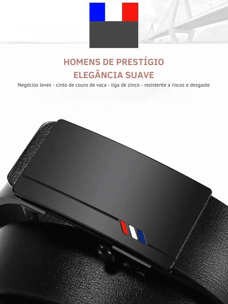 Para Homens que Valorizam Detalhes – Cinto de Alta Qualidade com Tecnologia de Ajuste!