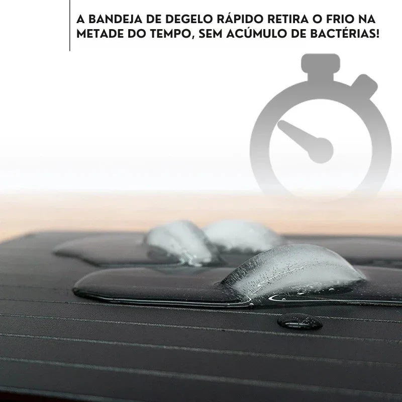 Bandeja de Descongelamento Rápido em Alumínio: descongele carnes, peixes e alimentos com total praticidade na sua cozinha!