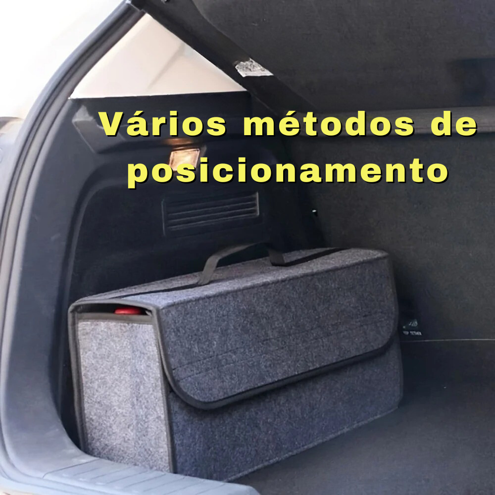 Chega de Bagunça no Porta-Malas: Organizador de Feltro Antiderrapante com Grande Capacidade para Armazenar Tudo com Praticidade!