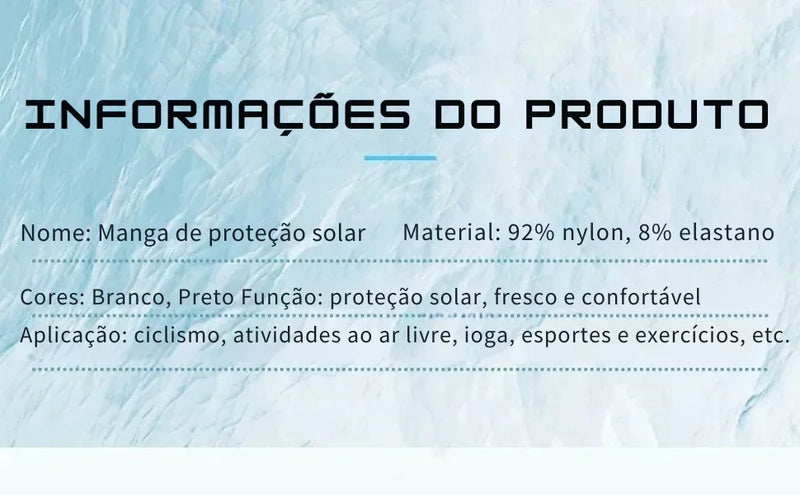 Mangas Térmicas Unissex: Proteção Solar, Frescor Instantâneo e Conforto Total para Ciclismo, Corrida e Esportes ao Ar Livre!