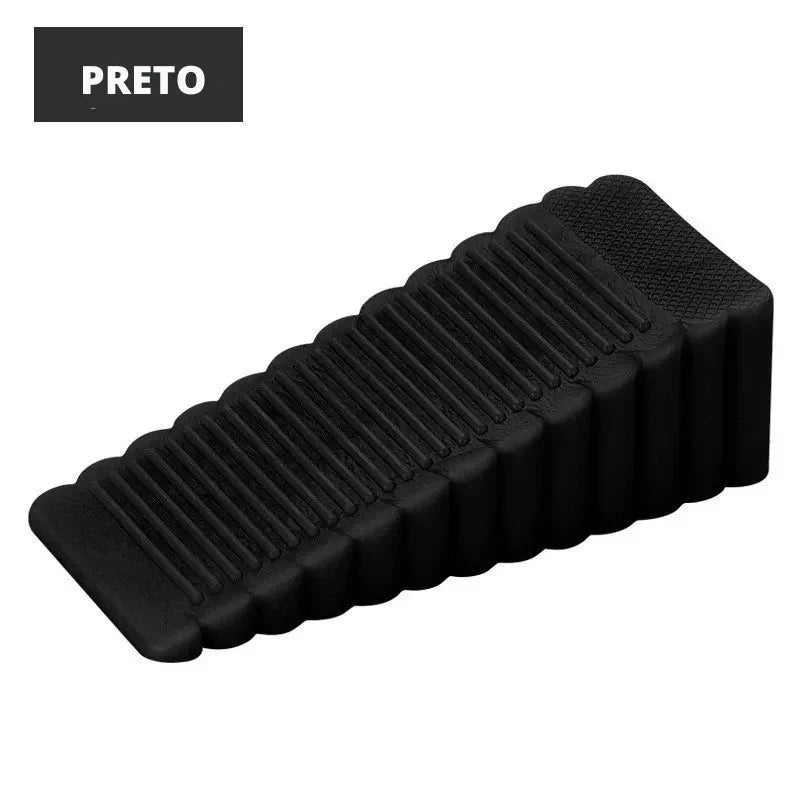 Trave com Segurança e Estilo! Batente de Porta em Silicone Anti Vento para Casa e Escritório – Firmeza sem Danos!