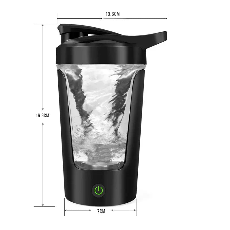 Leve, Misture e Beba Onde Quiser: Copo Elétrico Portátil 350ml Ideal para Proteínas, Viagens e Rotina Agitada!