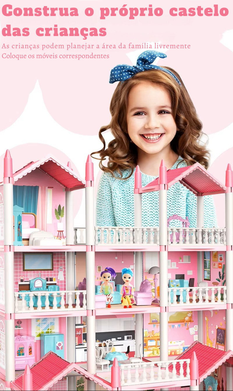 Castelo dos Sonhos 3D: A Casa de Boneca Princesa para Montar com Música, Detalhes Encantadores e Diversão em Família!