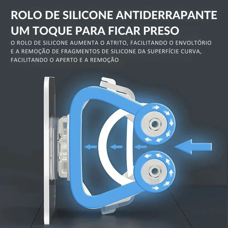 Organização Inteligente: Suporte Autoadesivo para Vassouras e Esfregões – Praticidade e Ordem na Cozinha ou Banheiro!