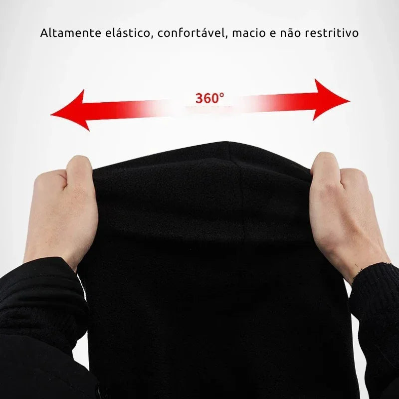 Balaclava Térmica de Lã – Proteção Total Contra Frio, Vento e Poeira para Motociclismo, Esqui e Aventuras de Inverno