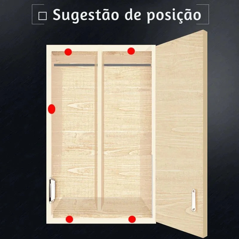Fechamento Invisível e Seguro: Kit com 2 Travas Magnéticas para Portas de Armário – Fixação Discreta e Eficiente com Parafusos Inclusos!
