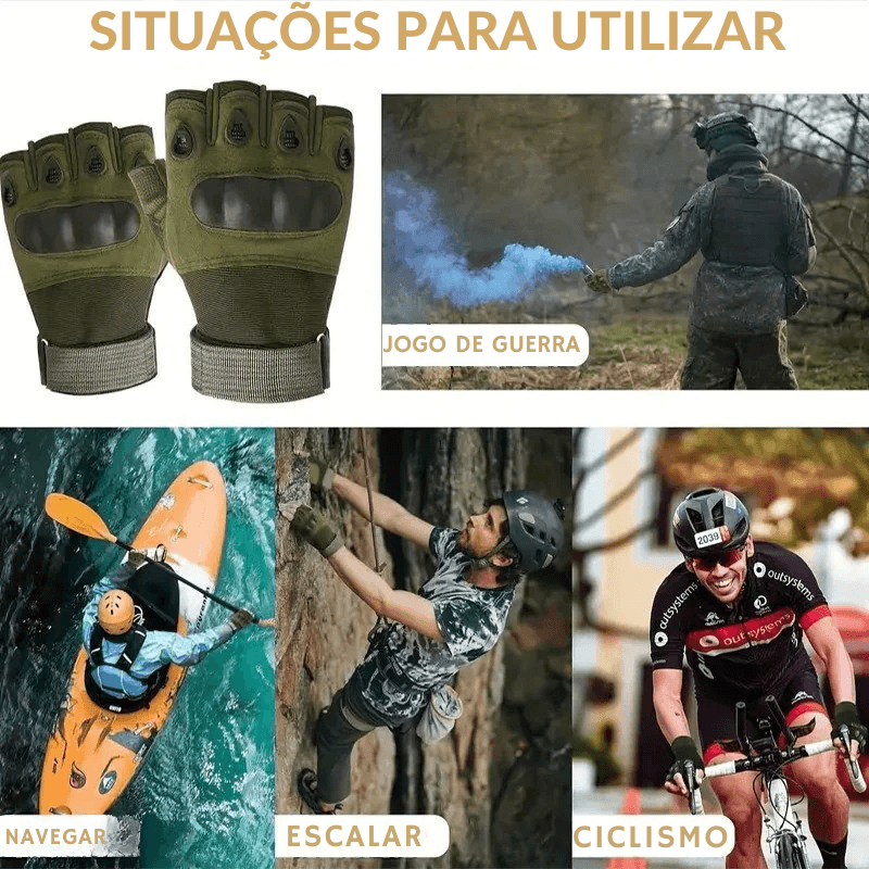 Luvas Sem Dedos Que Todo Aventureiro Está Usando – Perfeitas para Tiro, Airsoft, Ciclismo e Muito Mais!