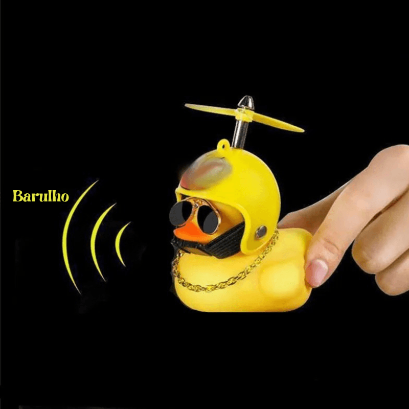O Pato Mais Radical da Estrada – Pingente Divertido com Capacete para Carros, Bicicletas e Motos!