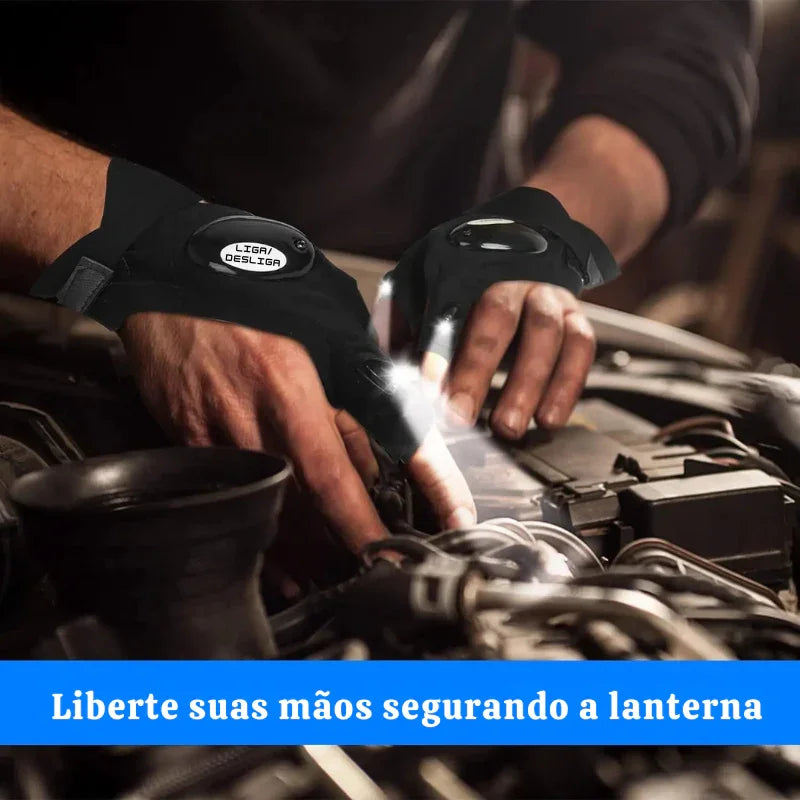 A Luz que Vai nas Suas Mãos – Luva LED à Prova d’Água para Pesca Noturna, Corrida e Aventuras sem Limites!