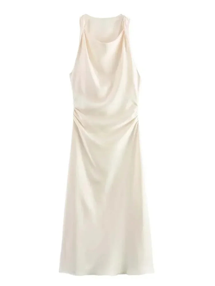 Vestidos Longos de Cetim Femininos – Elegância Atemporal para Noites de Festa, Verão Sensual e Sofisticado