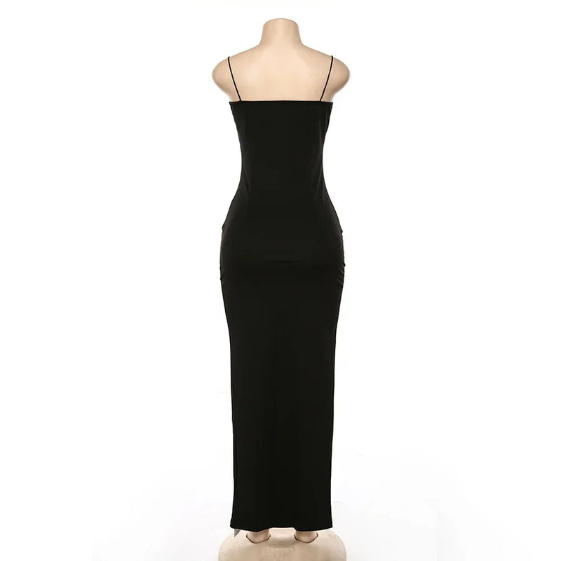 Vestido Longo de Festa – Vermelho & Preto com Renda, Estilo Bodycon que Valoriza Cada Curva