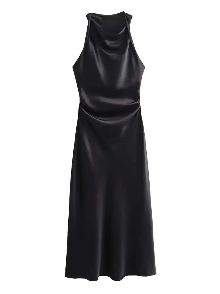Vestidos Longos de Cetim Femininos – Elegância Atemporal para Noites de Festa, Verão Sensual e Sofisticado