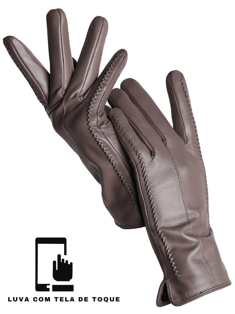 Descubra as Luvas Femininas que Unem Elegância, Calor e Tecnologia — Couro Premium com Toque Sensível!