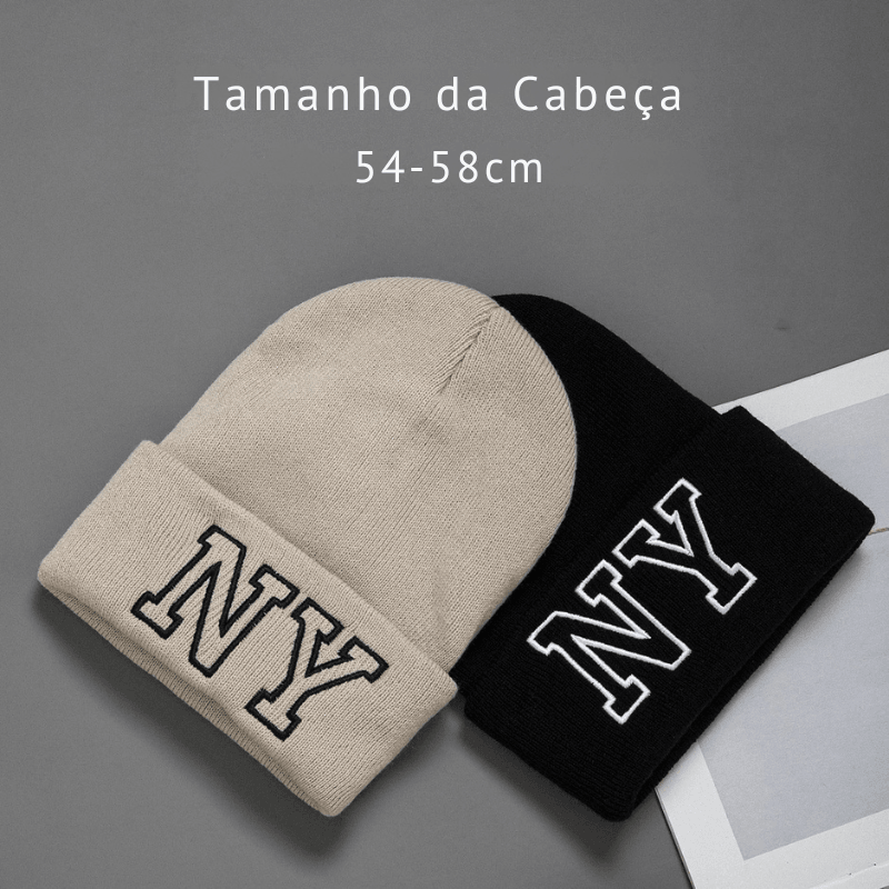 Touca/Gorro de Lã NY – Quentinho, Estiloso e Ideal para os Dias Frios