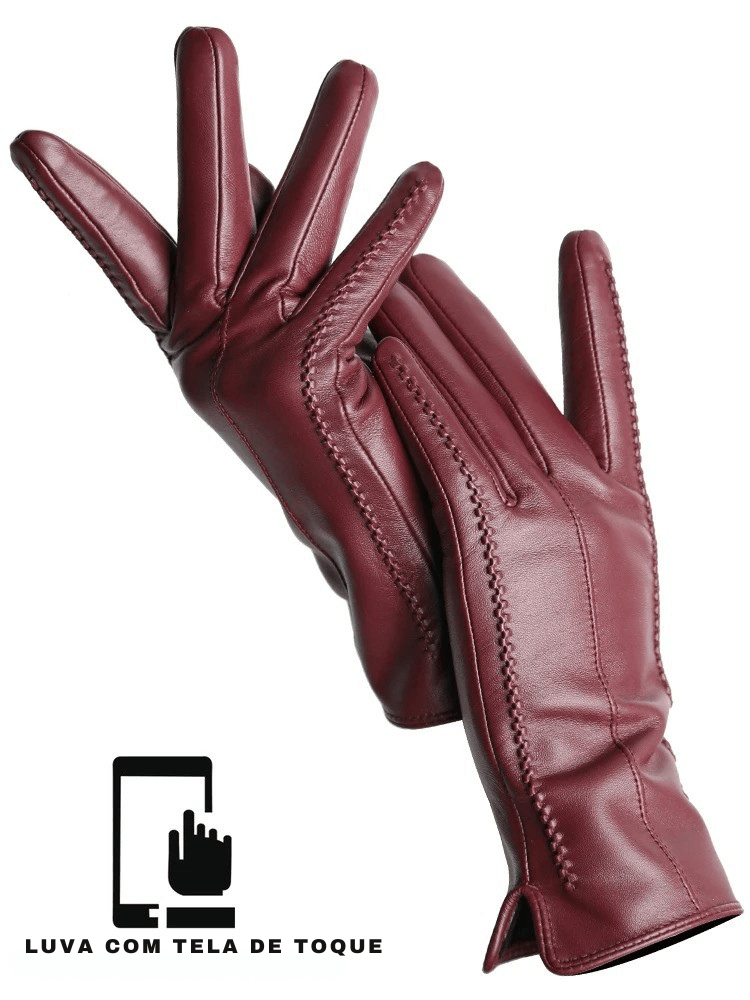 Descubra as Luvas Femininas que Unem Elegância, Calor e Tecnologia — Couro Premium com Toque Sensível!
