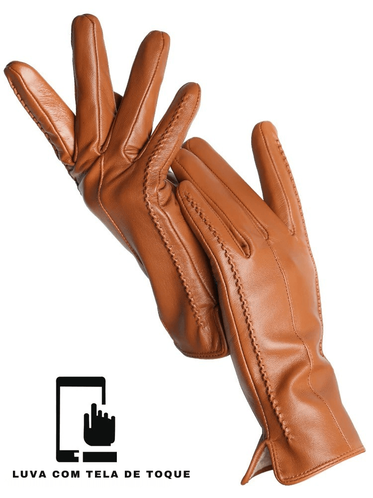 Descubra as Luvas Femininas que Unem Elegância, Calor e Tecnologia — Couro Premium com Toque Sensível!